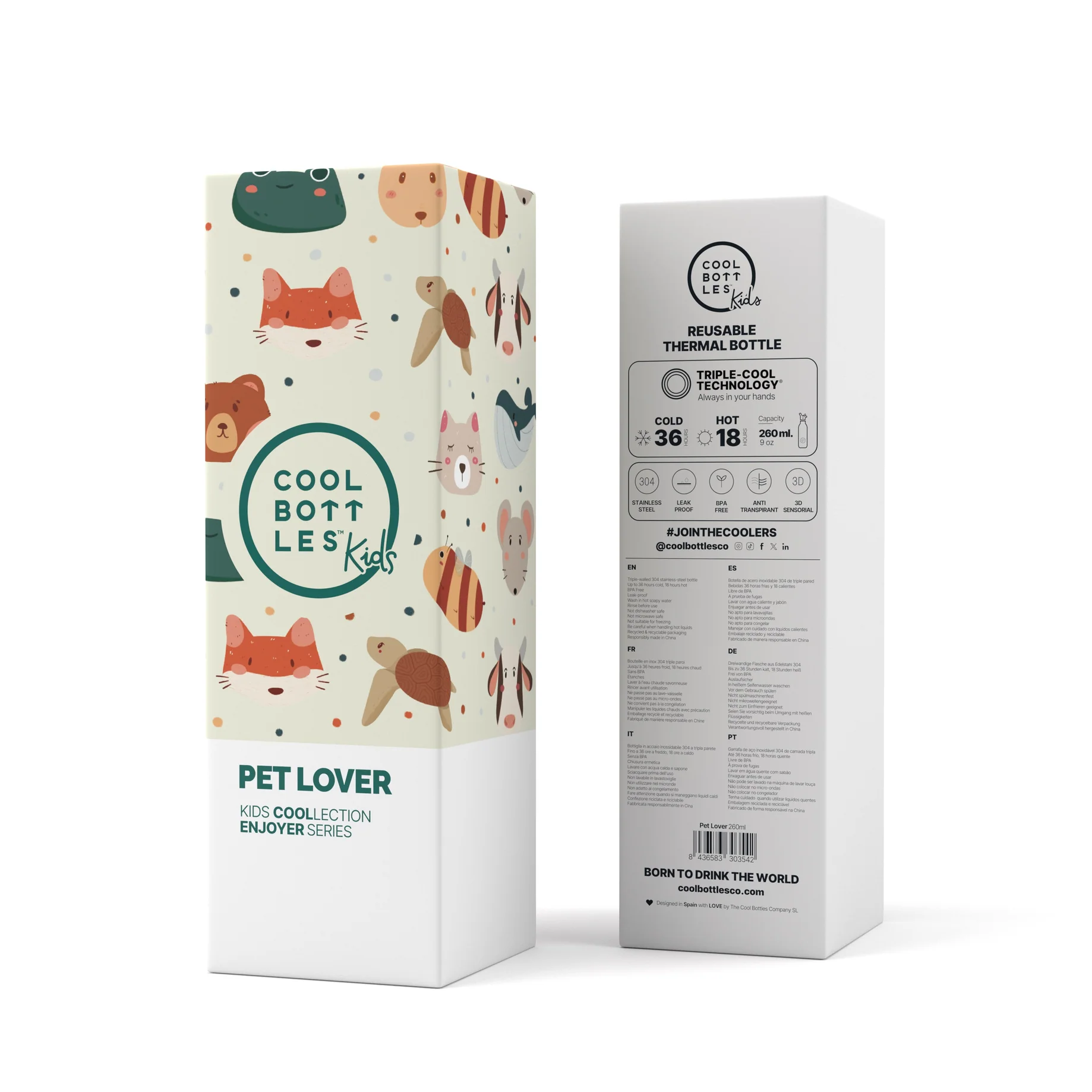BOTTIGLIA TERMICA PET LOVER KIDS 260ML 00588 BOTTIGLIA TERMICA PET LOVER KIDS 260ML 00588