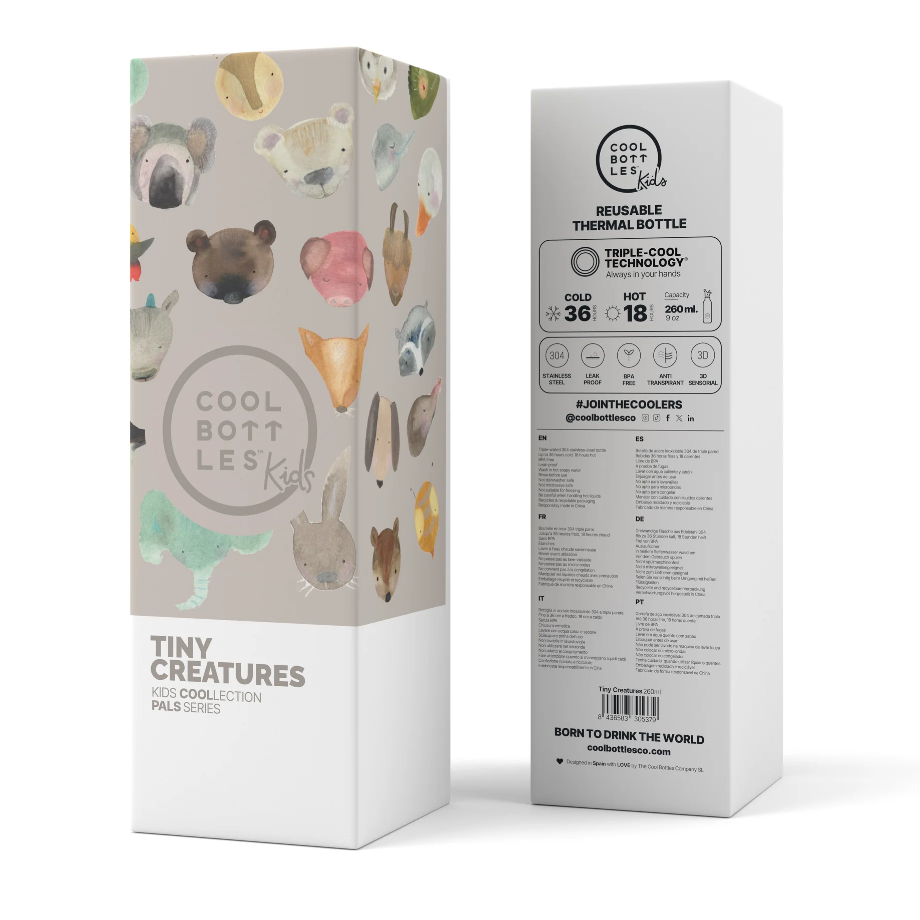 BOTTIGLIA TERMICA TINY CREATURES 260ML 02296