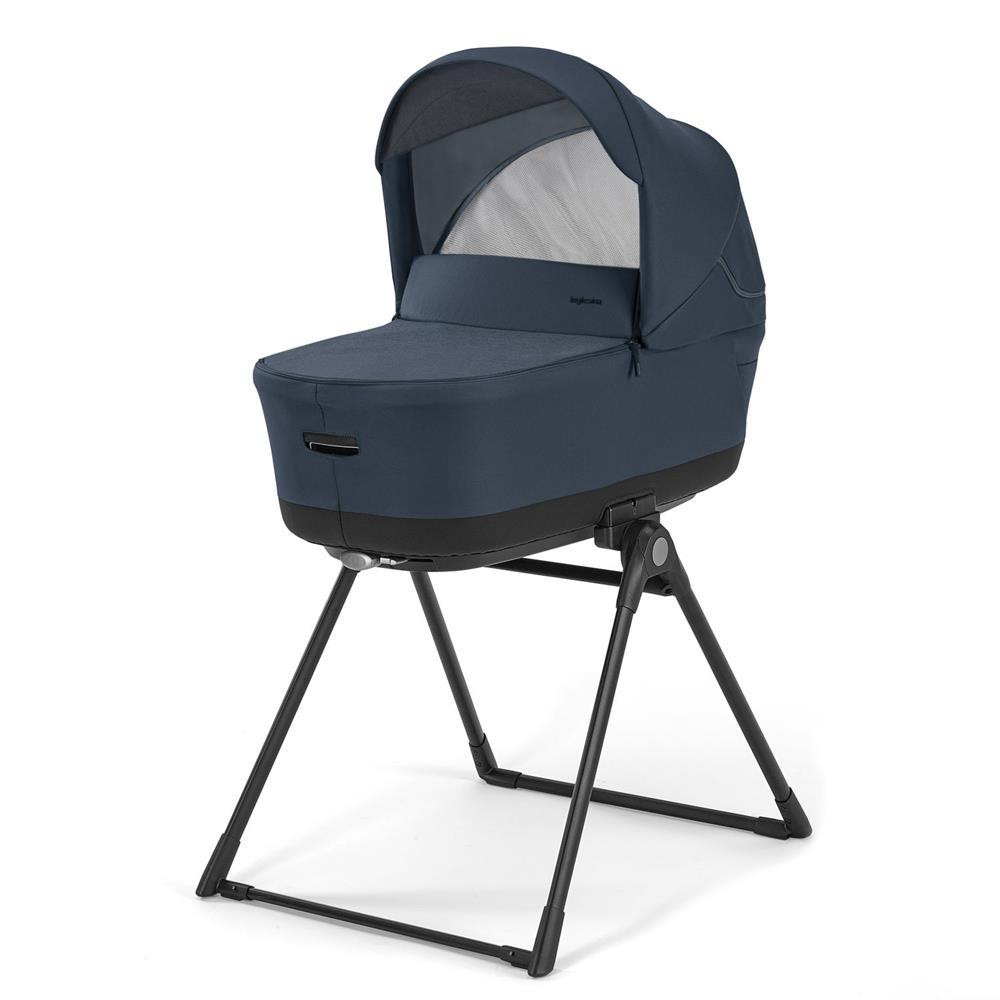 INGLESINA TRIO SYSTEM QUATTRO ELECTA HUDSON BLUE CON TELAIO SILVER BACK E SEGG. DARWIN INFANT RECLINE KA52R0HDB