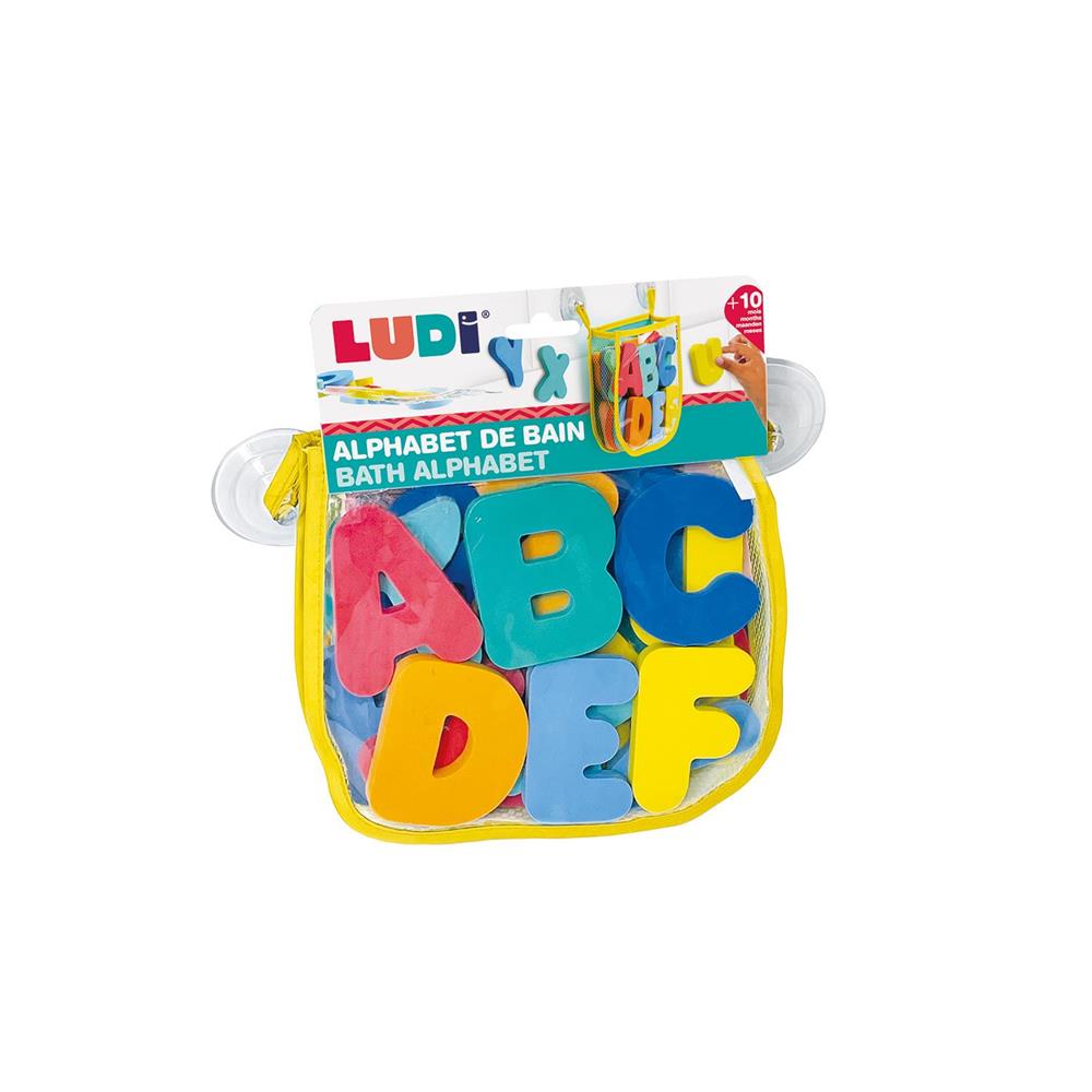 LUDI ALFABETO DA BAGNO MULTICOLORE CON RETE 40092