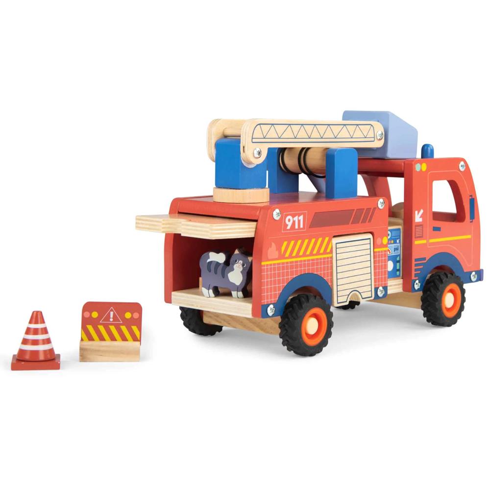 MOULIN ROTY CAMION DEI POMPIERI IN LEGNO 725734