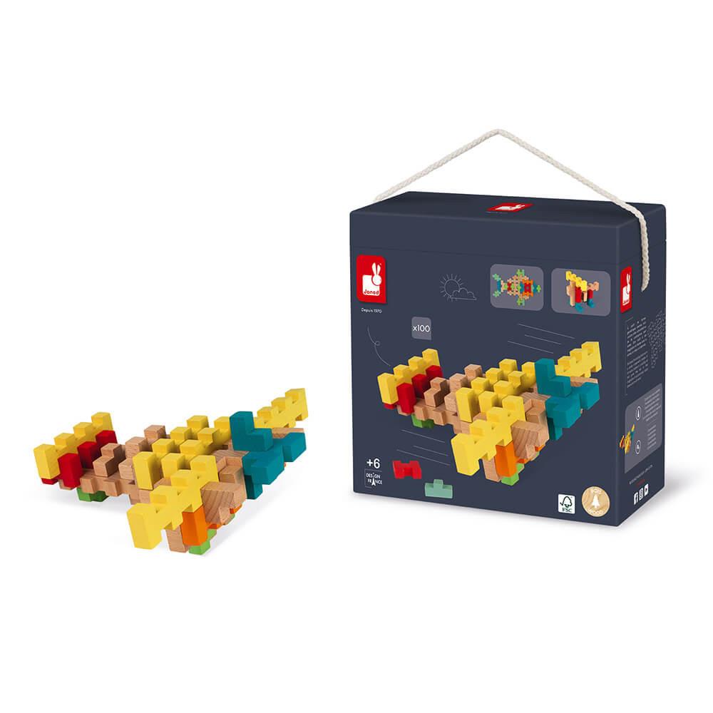 JANOD SET DI COSTRUZIONI 100 PEZZI J08301