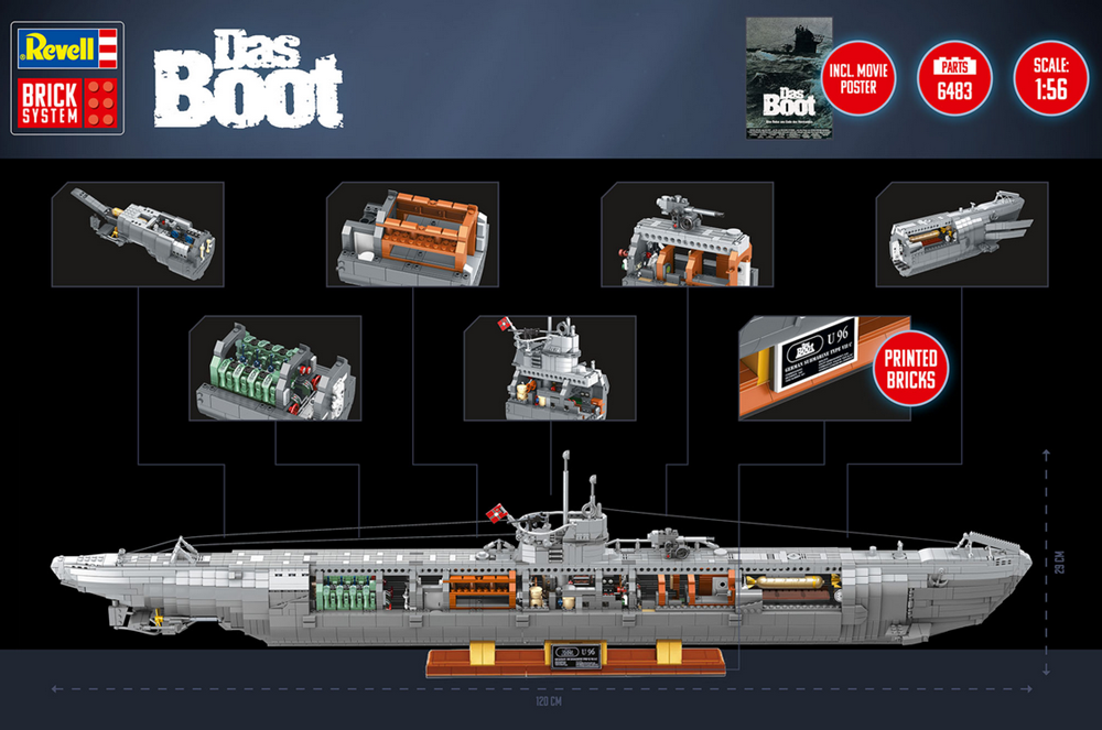 REVELL U-BOOT ''DAS BOOT'' - BRICK SYSTEM 009609090 REVELL U-BOOT ''DAS BOOT'' - BRICK SYSTEM 009609090