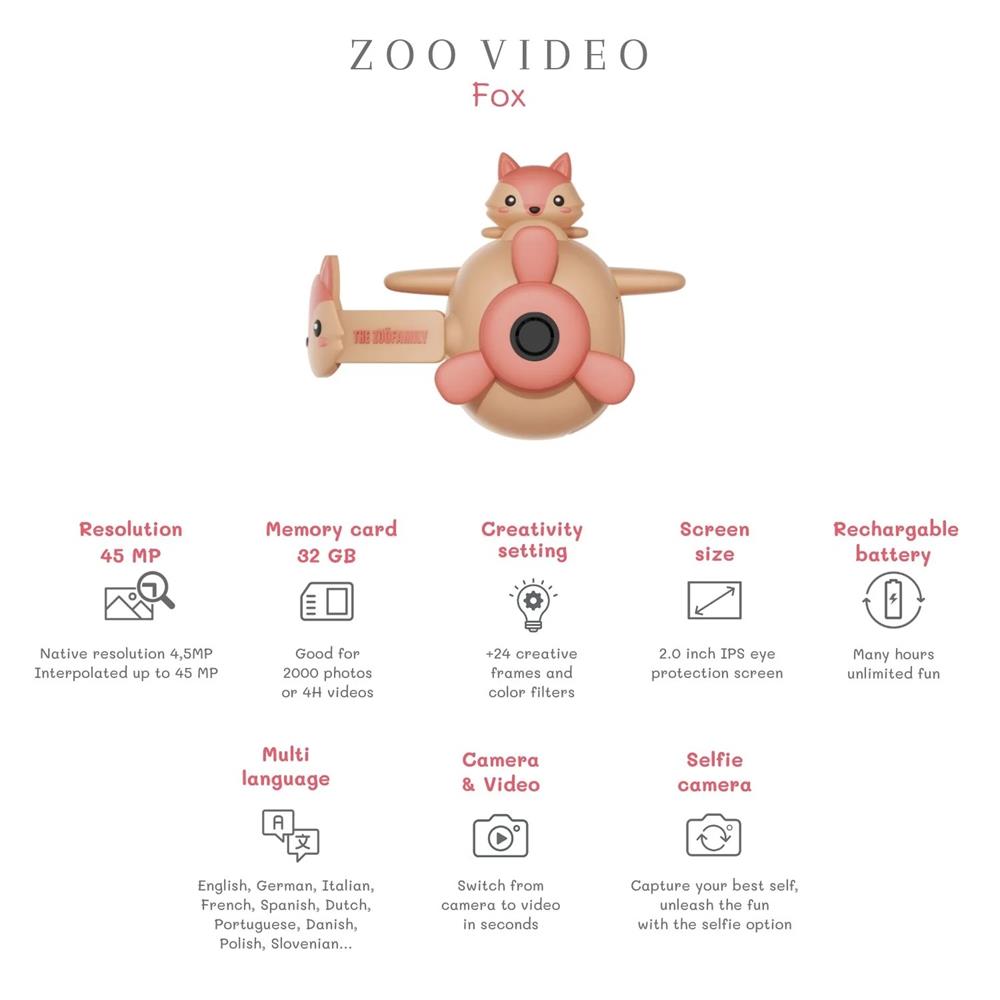 THE ZOOFAMILY ZOO VIDEO FOX - VIDEOCAMERA PER BAMBINI THE ZOOFAMILY ZOO VIDEO FOX - VIDEOCAMERA PER BAMBINI