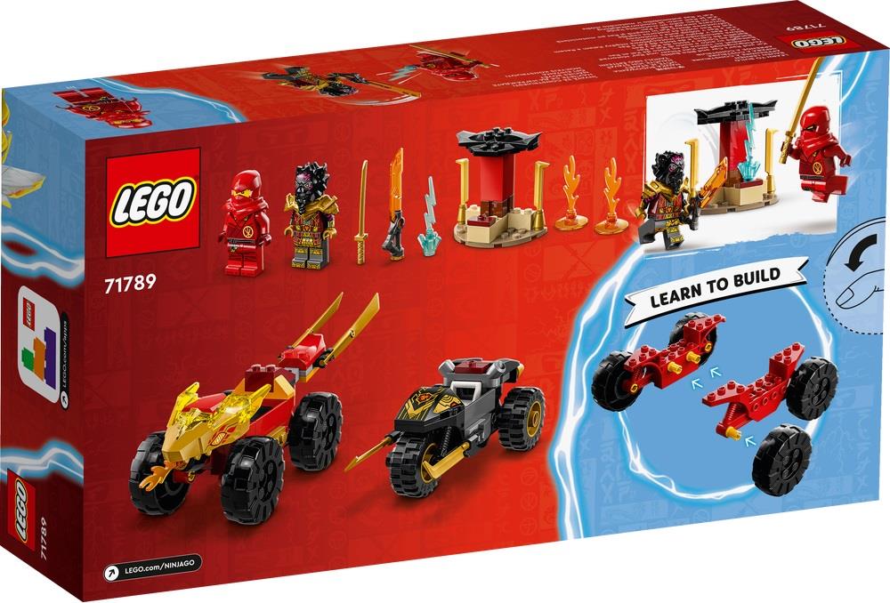 LEGO NINJAGO BATTAGLIA SU AUTO E MOTO DI KAI E RAS 71789