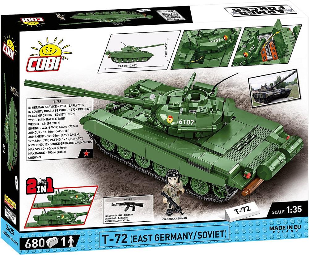 COBI ARMED FORCES T-72 (EAST GERMANY/SOVIET) 2625