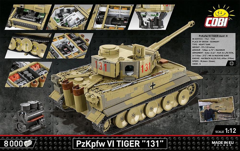 COBI HISTORICAL COLLECTION WWII CARRO BLINDADTO VI TIGER ''131'' - EXECUTIVE EDITION 2801