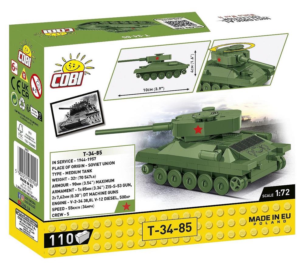 COBI HISTORICAL COLLECTION WWII T-34-85 3092