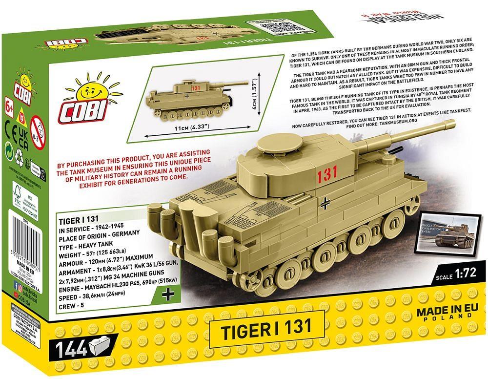 COBI HISTORICAL COLLECTION WWII TIGER I 131 3095