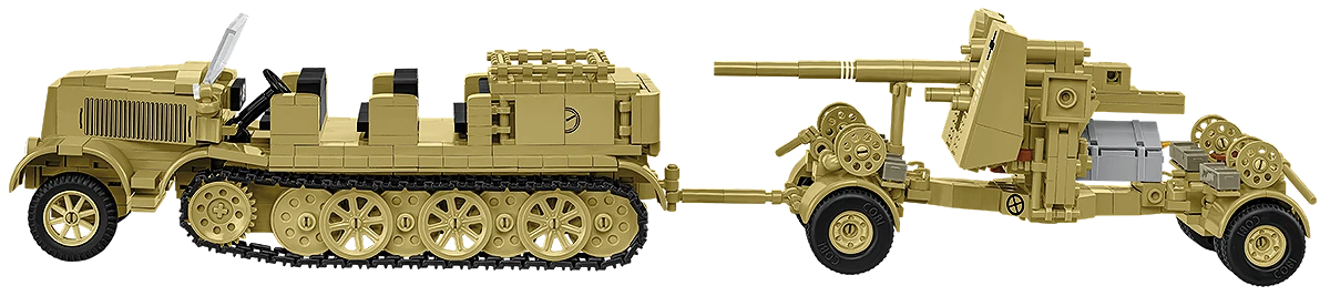 COBI HISTORICAL COLLECTION WWII SD.KFZ.8 TOWING 8.8 CM FLAK 36 3143 COBI HISTORICAL COLLECTION WWII SD.KFZ.8 TOWING 8.8 CM FLAK 36 3143