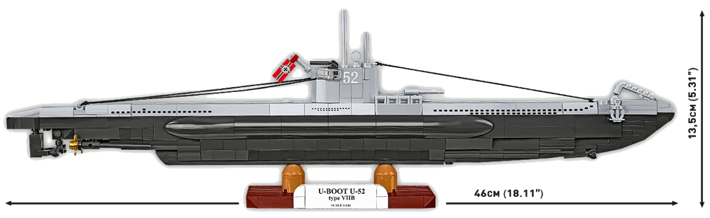 COBI HISTORICAL COLLECION WWII U-BOOT U-52 TIPO VIIB 4852
