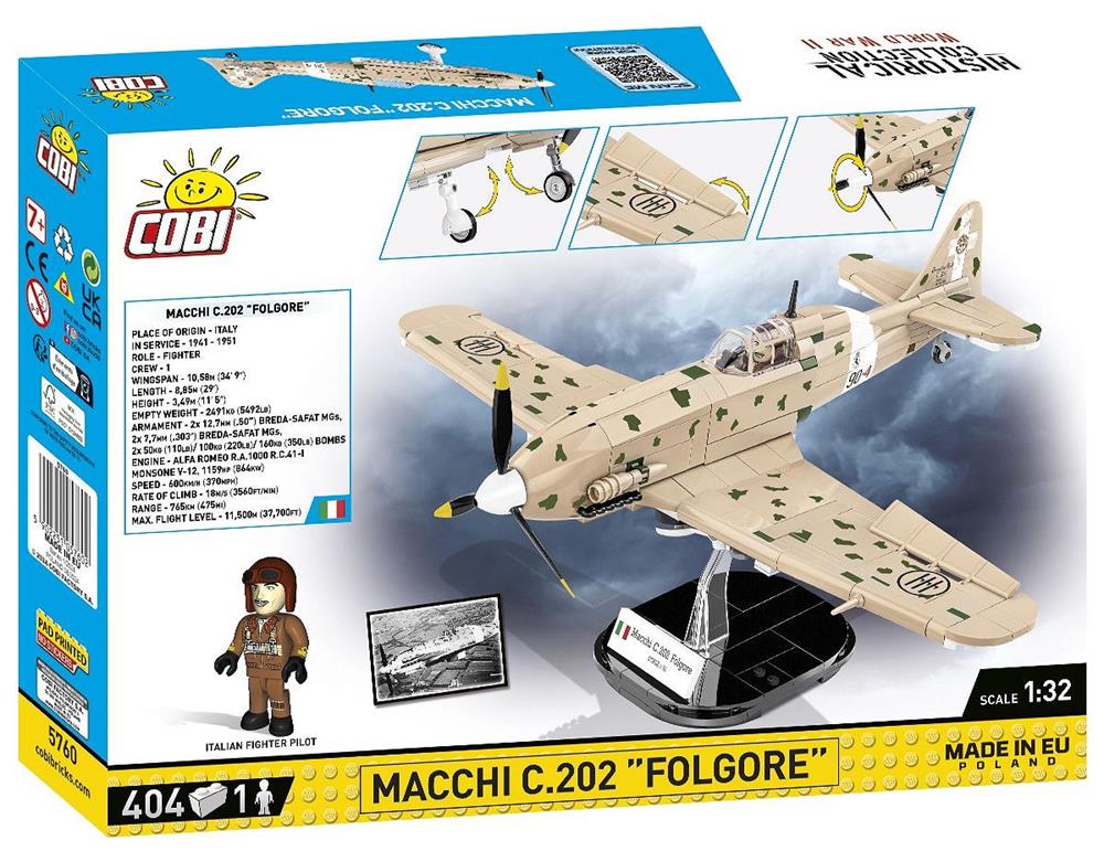 COBI HISTORICAL COLLECTION WWII MACCHI C.202 ''FOLGORE'' 5760