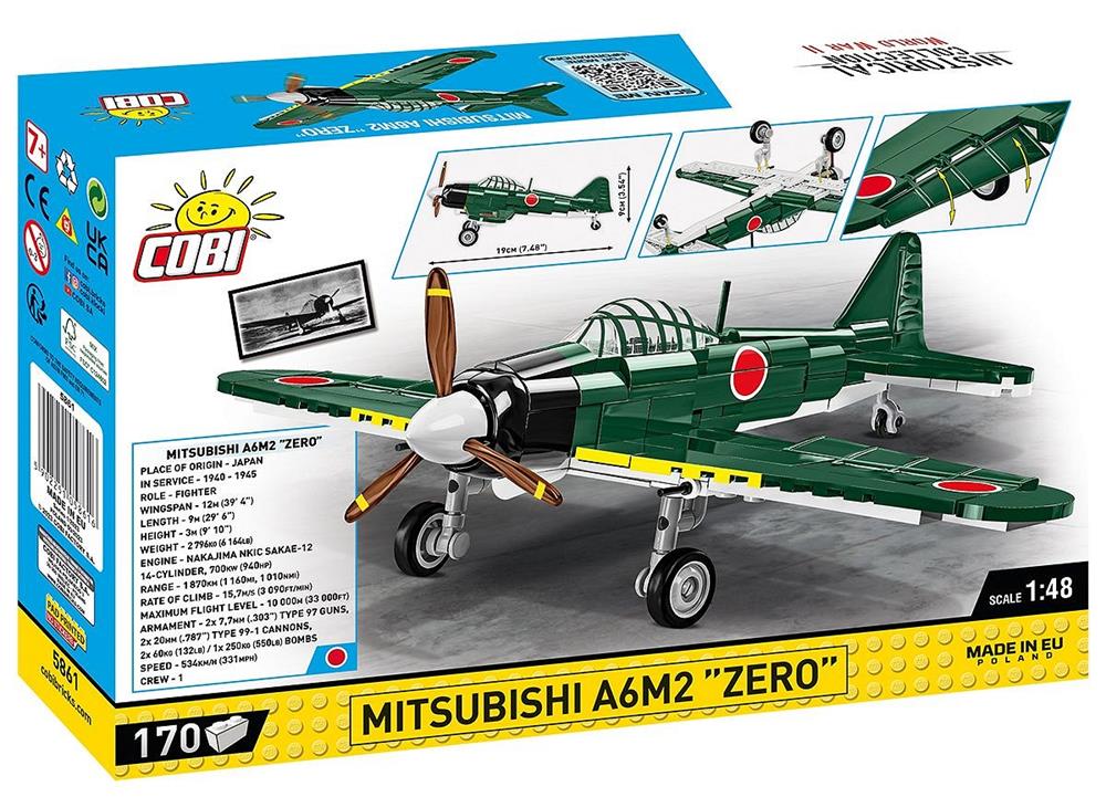 COBI HISTORICAL COLLECTION WWII MITSUBISHI A6M2 ''ZERO'' 5861