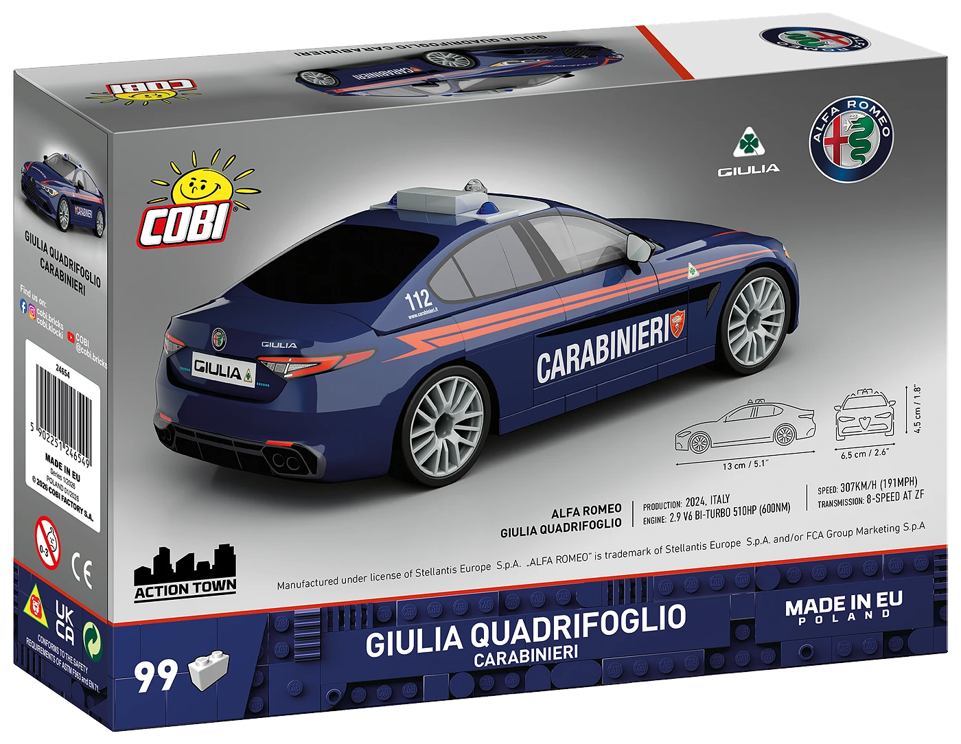 COBI CARS GIULIA QUADRIFOGLIO CARABINIERI 24654