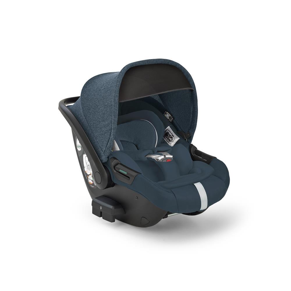 INGLESINA TRIO SYSTEM QUATTRO ELECTA HUDSON BLUE CON TELAIO SILVER BACK E SEGG. DARWIN INFANT RECLINE KA52R0HDB