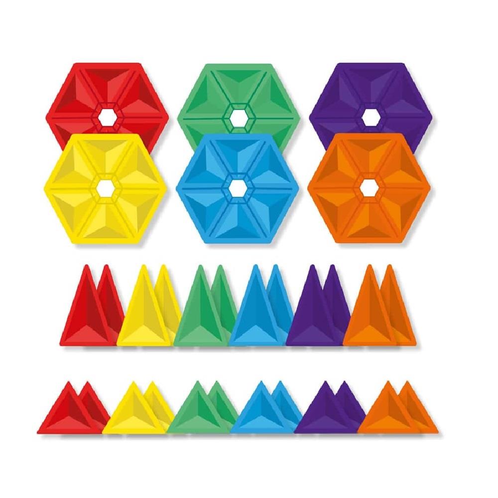 CONNETIX PANNELLI MEGNETICI RAINBOW GEOMETRY PACK 30 PZ