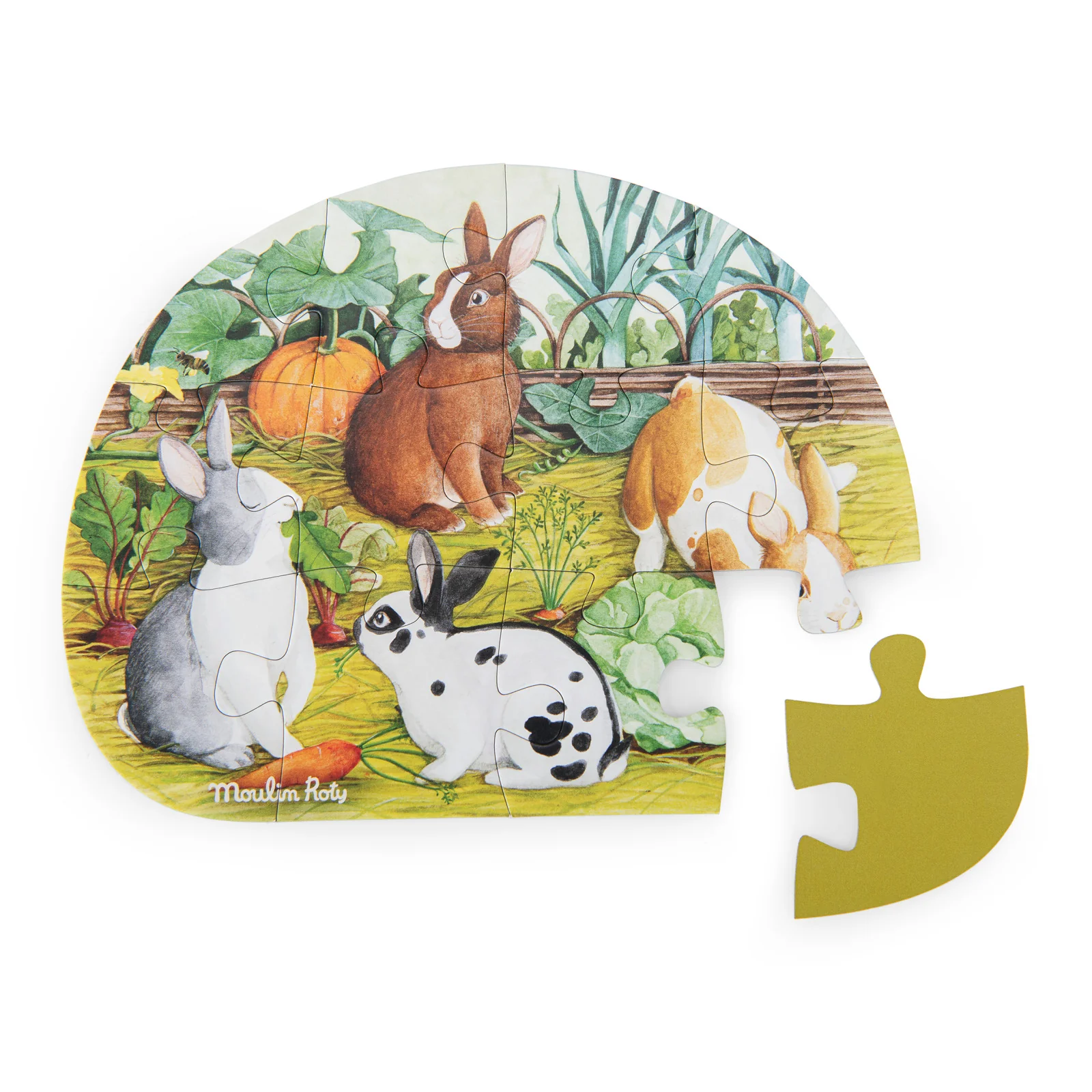 MOULIN ROTY 4 MINI PUZZLE GLI ANIMALI DEL GIARDINO LE JARDIN DU MOULIN 712449