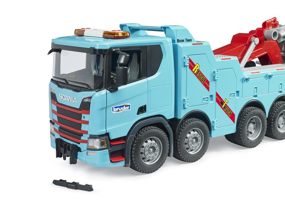 BRUDER SCANIA SUPER 560R CAMION DI RECUPERO E TRAINO CON MODULO L+S 03553