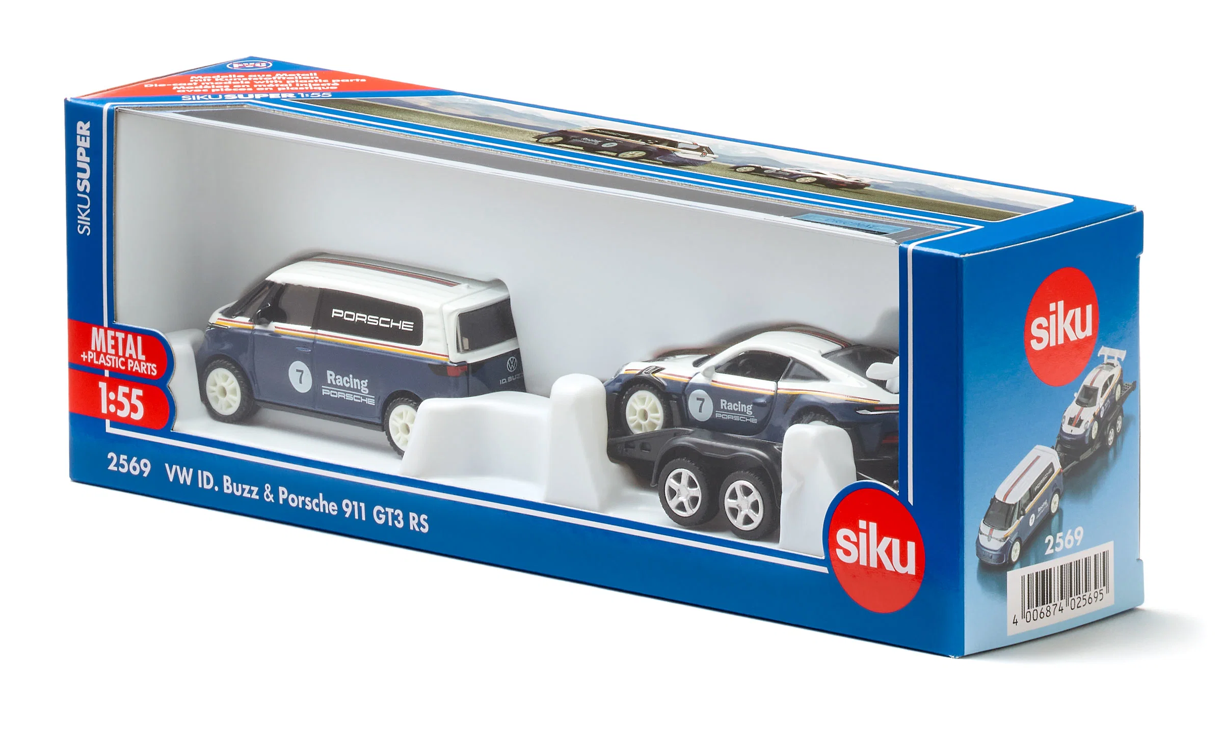 SIKU VW ID. BUZZ CON PORSCHE 911 GT3 RS 2569