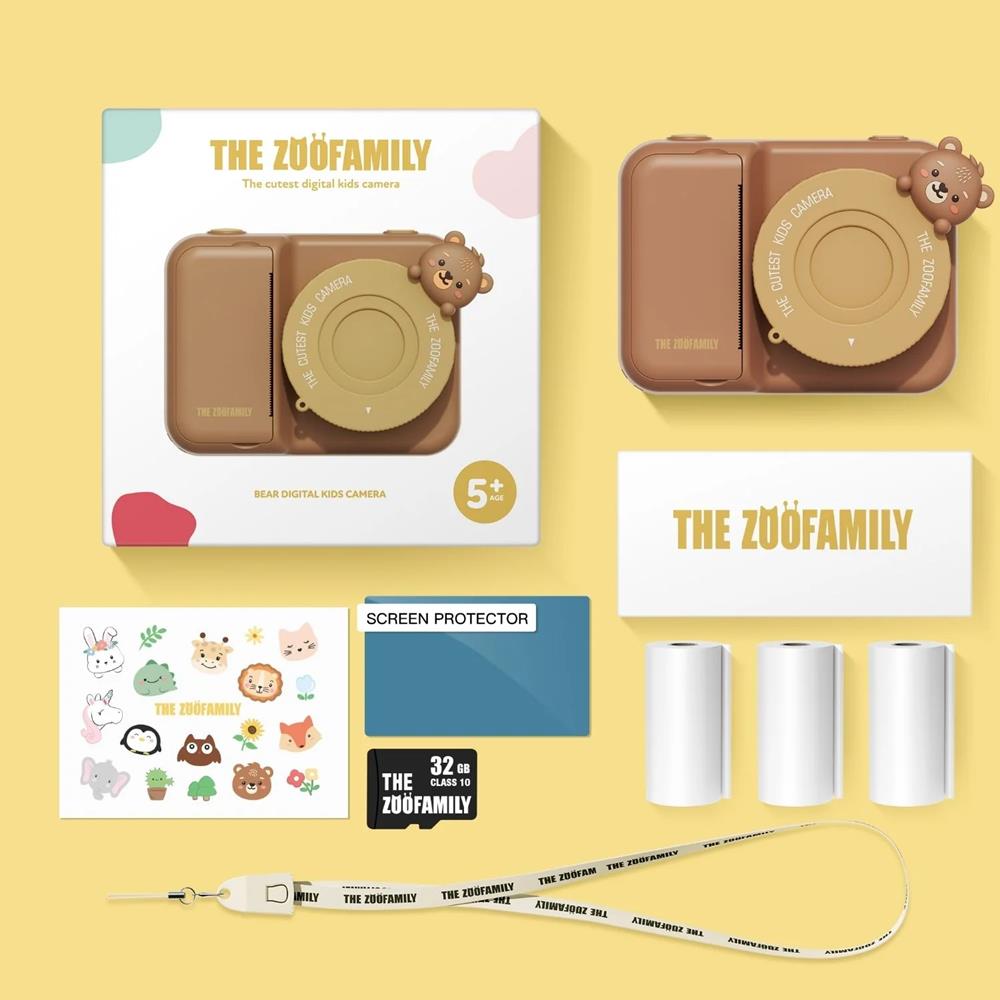 THE ZOOFAMILY ZOO PRINT BEAR - FOTOCAMERA PER BAMBINI THE ZOOFAMILY ZOO PRINT BEAR - FOTOCAMERA PER BAMBINI