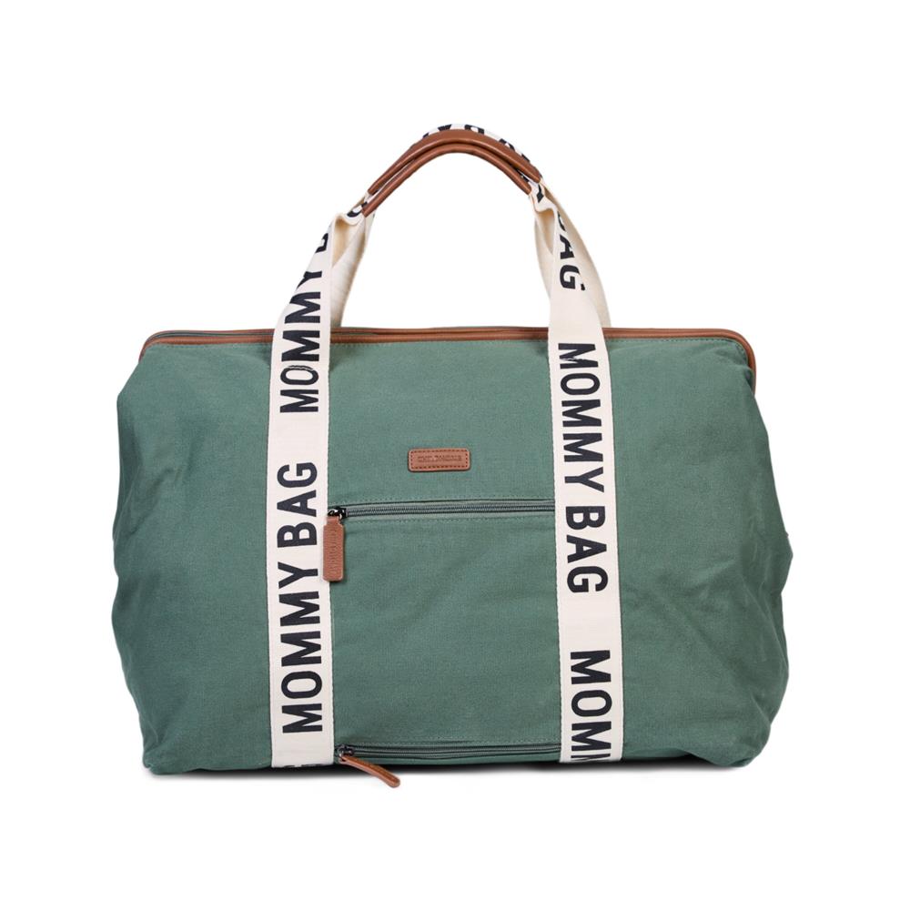 CHILDHOME MOMMY BAG BORSA PER IL CAMBIO - SIGNATURE - TELA VERDE