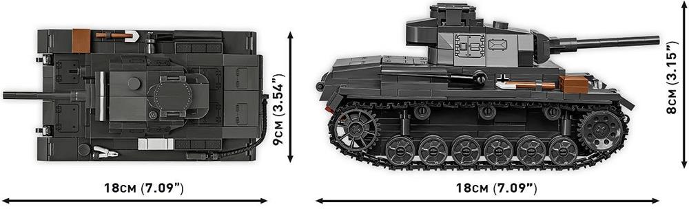 COBI HISTORICAL COLLECTION WWII PANZER III AUSF.J 2289