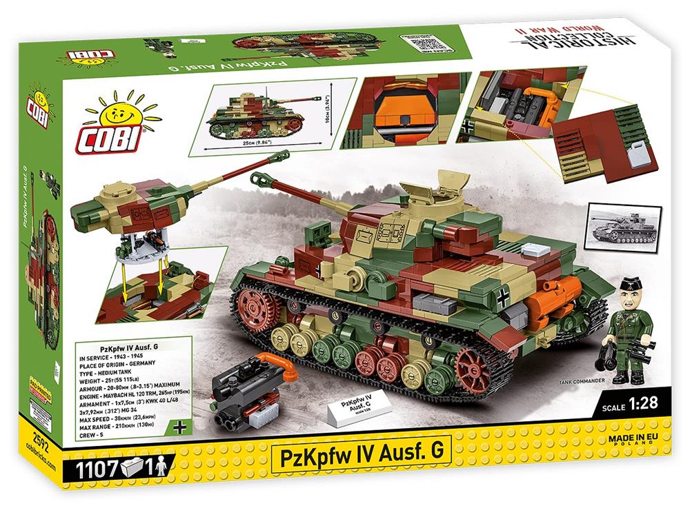 COBI HISTORICAL COLLECTION WWII PZKPFW IV AUSF. G 2592