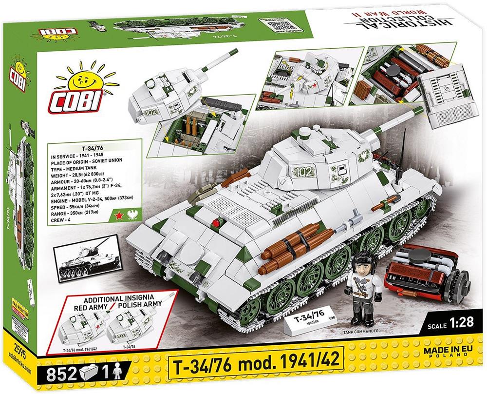 COBI HISTORICAL COLLECTION WWII T-34/76 MOD. 1941/42 2595