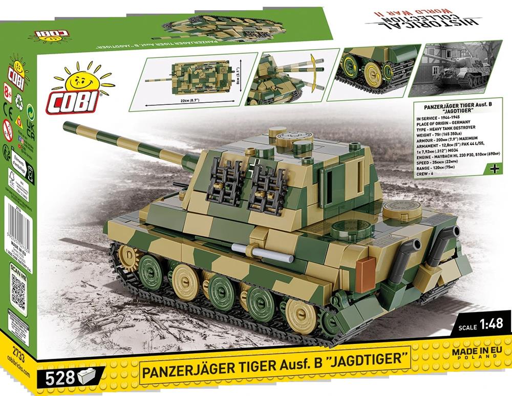 COBI HISTORICAL COLLECTION WWII PANZERJÄGER TIGER AUSF.B JAGDTIGER 2733