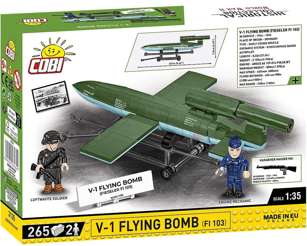 COBI HISTORICAL COLLECTION WWII V-1 FLYING BOMB (FI 103) 3135 COBI HISTORICAL COLLECTION WWII V-1 FLYING BOMB (FI 103) 3135
