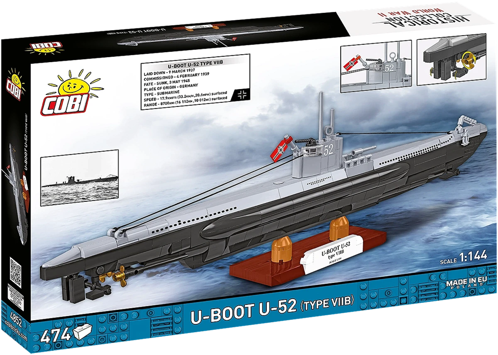 COBI HISTORICAL COLLECION WWII U-BOOT U-52 TIPO VIIB 4852