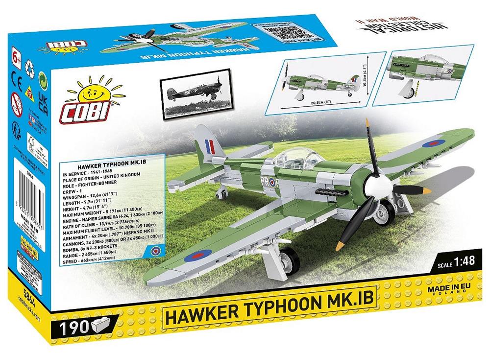 COBI HISTORICAL COLLECTION WWII HAWKER TYPHOON MK.1B 5864