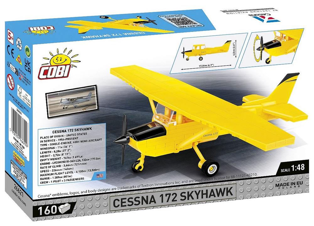 COBI HISTORICAL COLLECTION WWII CESSNA 172 SKYHAWK-YELLOW 26621