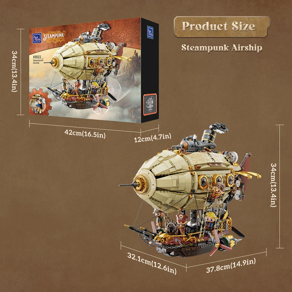 PANTASY SET DI MATTONCINI STEAMPUNK - STEAMPUNK AIRSHIP PAN85021 PANTASY SET DI MATTONCINI STEAMPUNK - STEAMPUNK AIRSHIP PAN85021