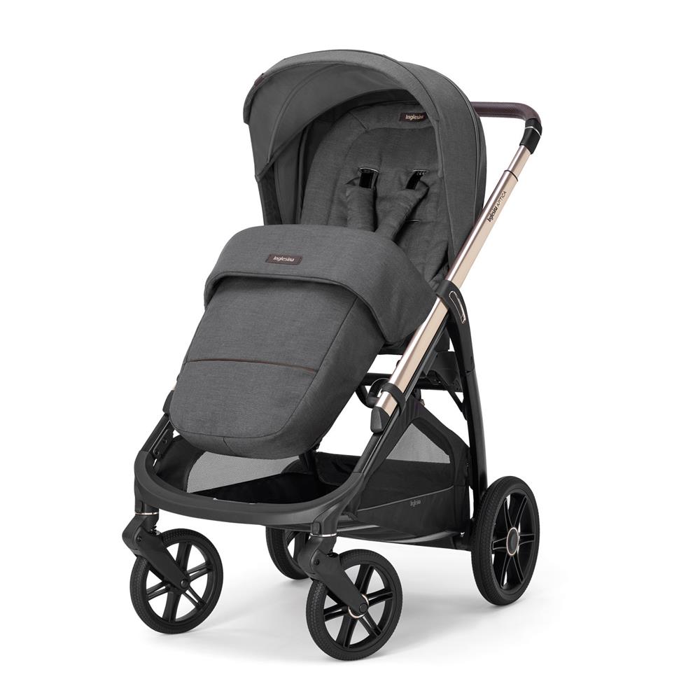 INGLESINA TRIO SYSTEM QUATTRO APTICA VELVET GREY CON TELAIO PALLADIO BLACK E SEGG. DARWIN INFANT RECLINE KA62R0VLG