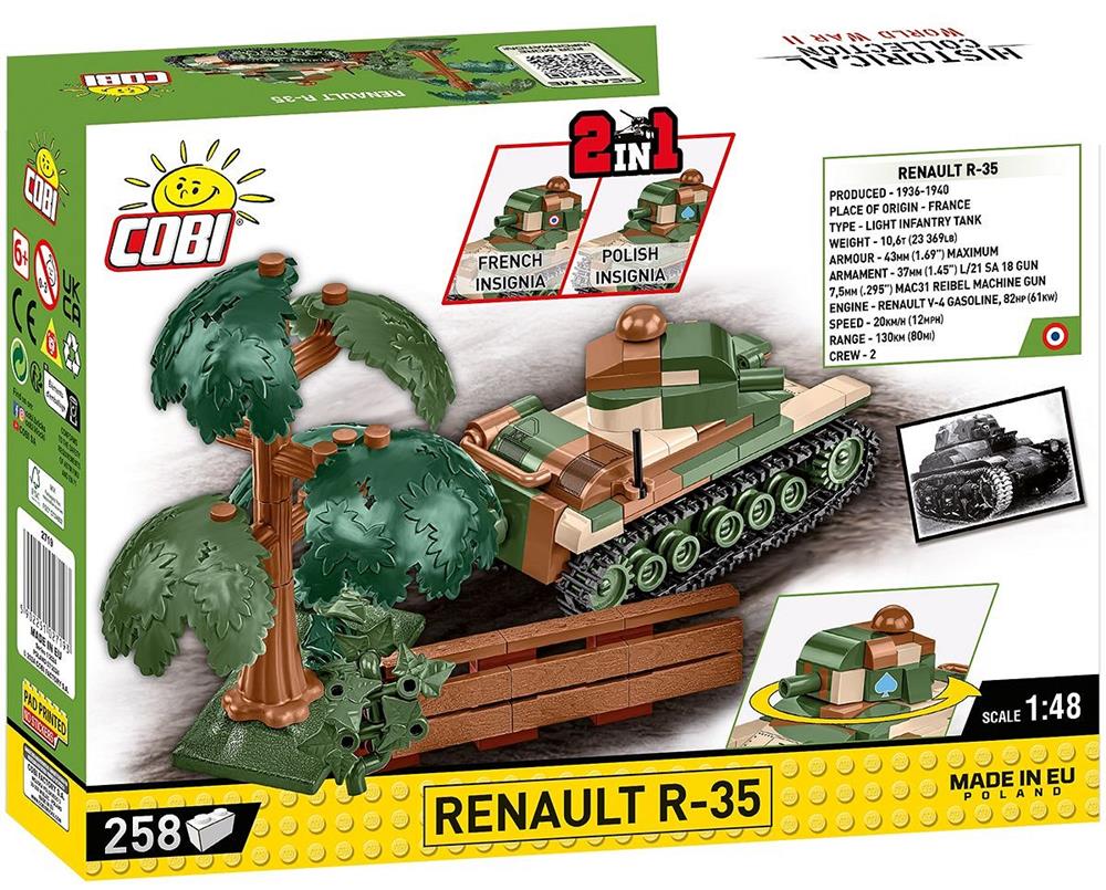 COBI HISTORICAL COLLECTION WWII RENAULT R-35 2719