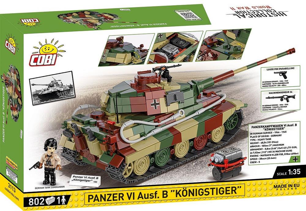 COBI HISTORICAL COLLECTION WWII PANZER VI AUSF. B KÖNIGSTIGER 3113