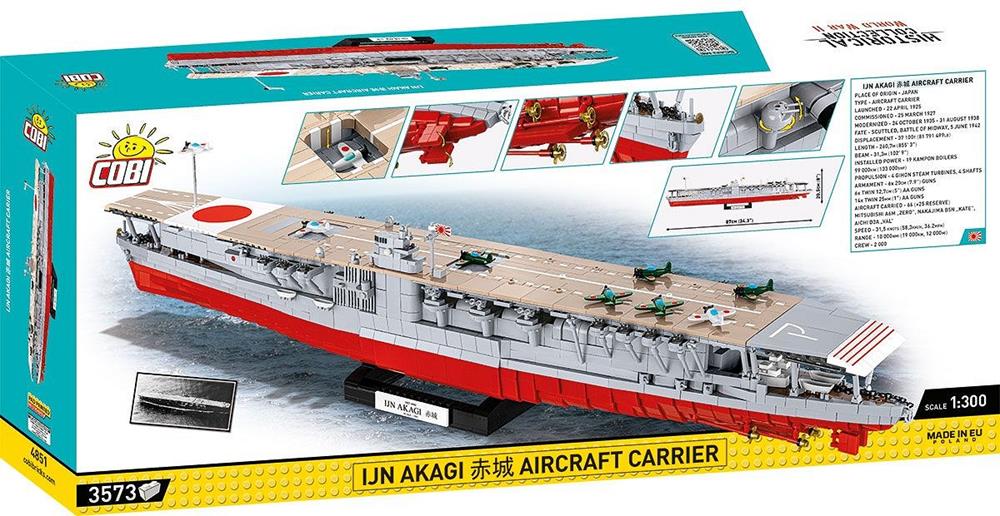 COBI HISTORICAL COLLECTION WWII IJN AKAGI AIRCRAFT CARRIER 4851