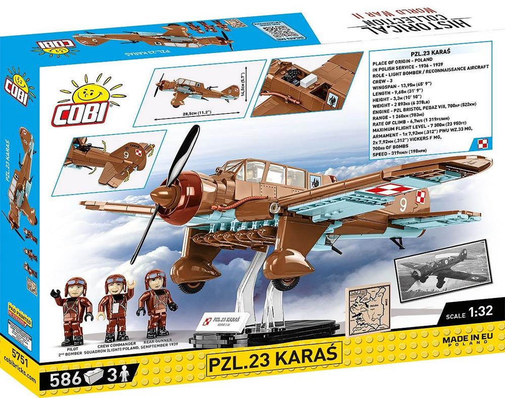 COBI HISTORICAL COLLECTION WWII PZL.23 KARAS 5751