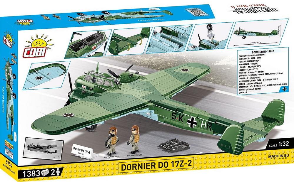 COBI HISTORICAL COLLECTION WWI DORNIER DO 17Z-2 5754