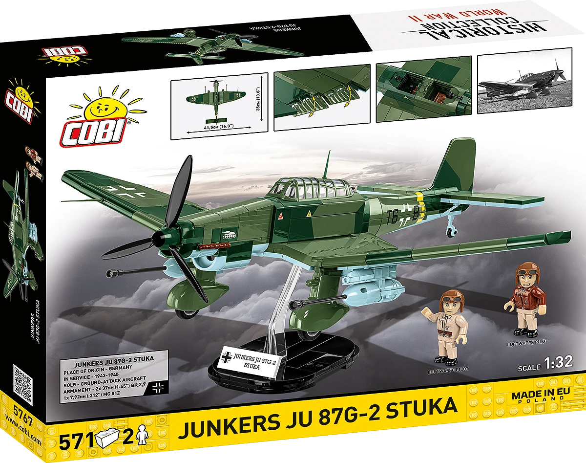 COBI HISTORICAL COLLECTION WWII JUNKERS JU 87G-2 STUKA 5767 COBI HISTORICAL COLLECTION WWII JUNKERS JU 87G-2 STUKA 5767