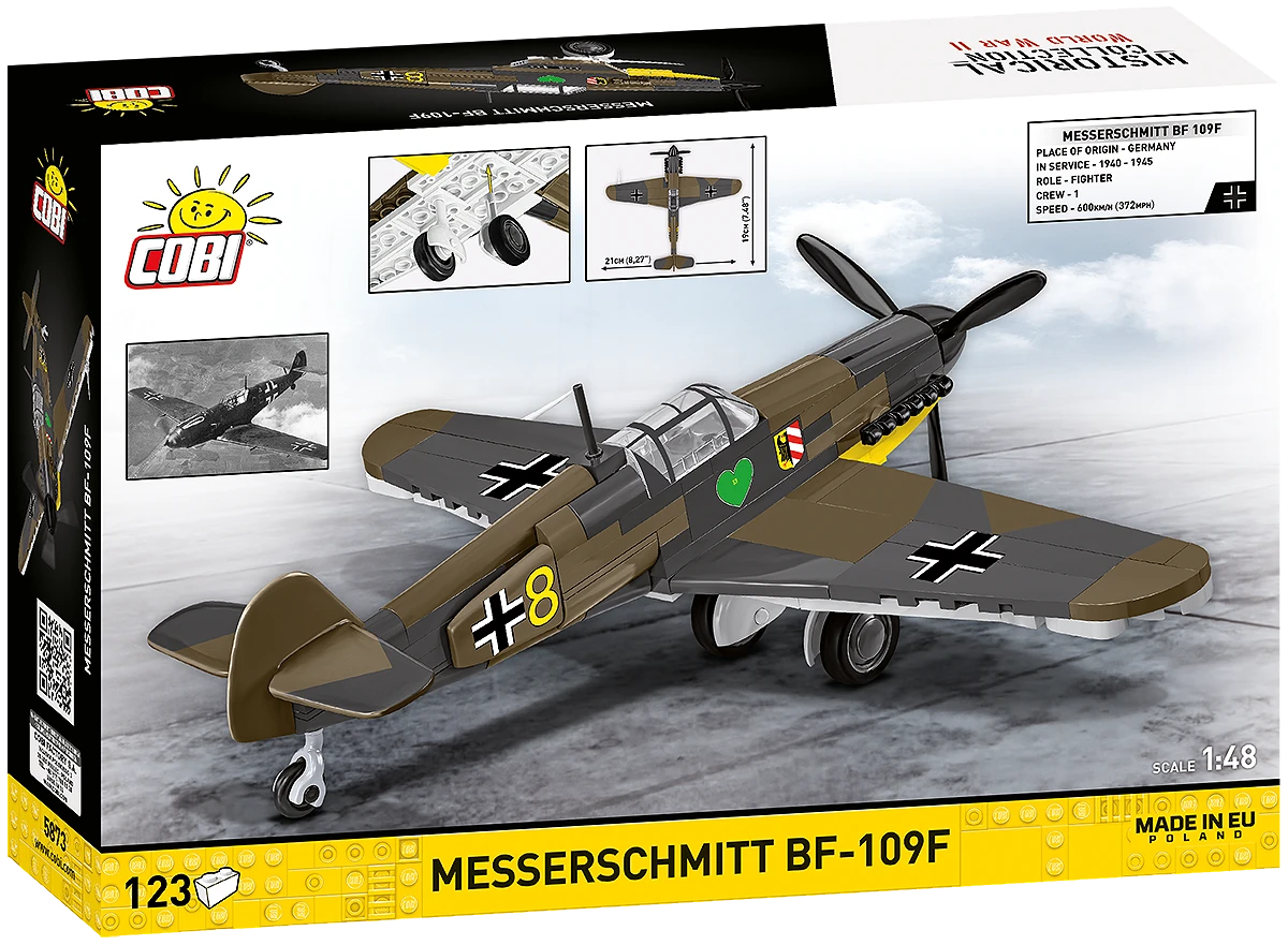 COBI HISTORICAL COLLECTION WWII MESSERSCHMITT BF-109F 5873 COBI HISTORICAL COLLECTION WWII MESSERSCHMITT BF-109F 5873