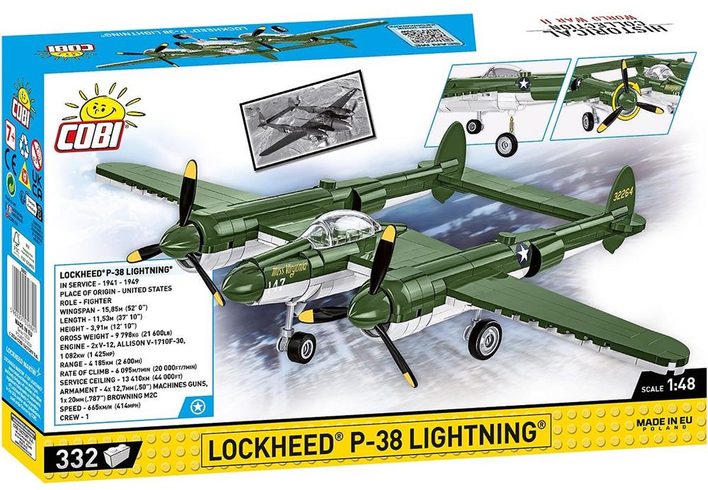 COBI HISTORICAL COLLECTION WWII LOCKHEED P-38 LIGHTNING 5882