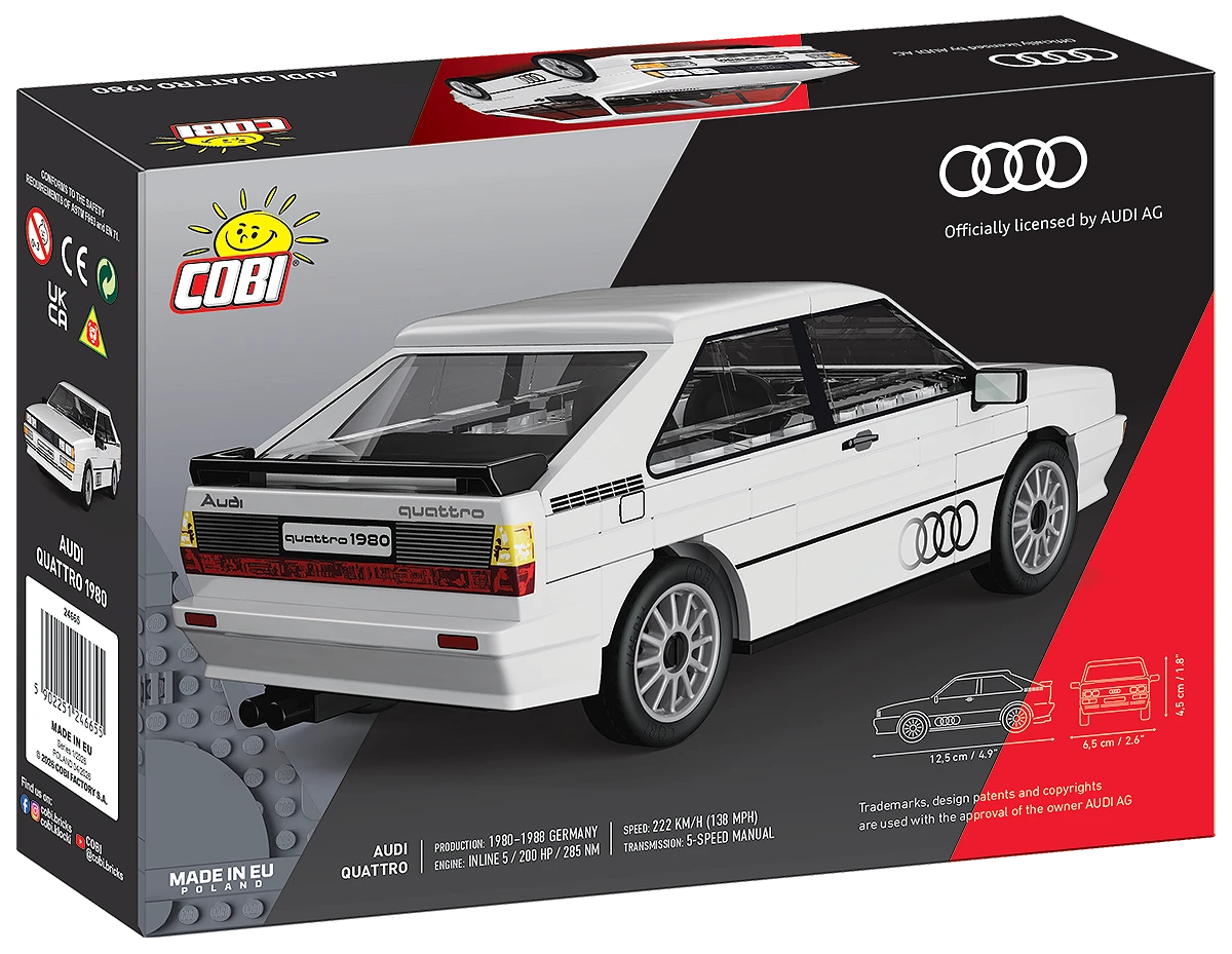 COBI CARS AUDI QUATTRO BIANCA 24665 COBI CARS AUDI QUATTRO BIANCA 24665