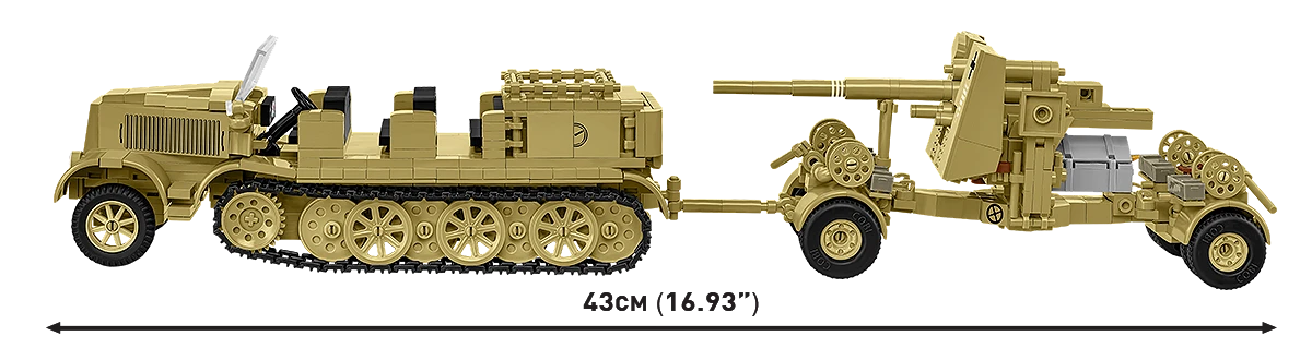 COBI HISTORICAL COLLECTION WWII SD.KFZ.8 TOWING 8.8 CM FLAK 36 3143 COBI HISTORICAL COLLECTION WWII SD.KFZ.8 TOWING 8.8 CM FLAK 36 3143