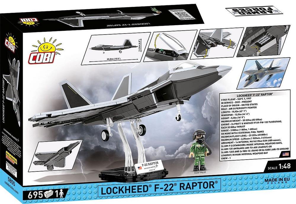 COBI ARMED FORCES LOCKHEED F-22 RAPTOR 5855