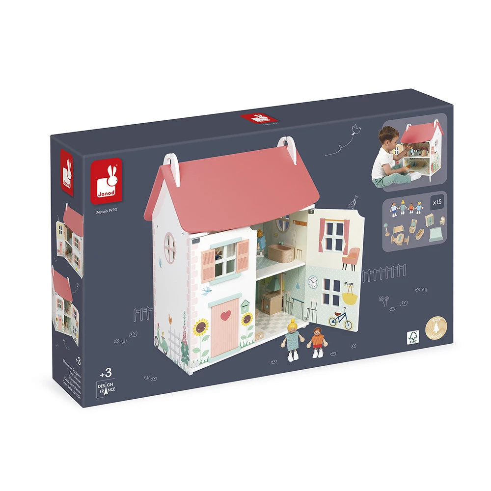 JANOD CASA DELLE BAMBOLE IN LEGNO J06467 JANOD CASA DELLE BAMBOLE IN LEGNO J06467
